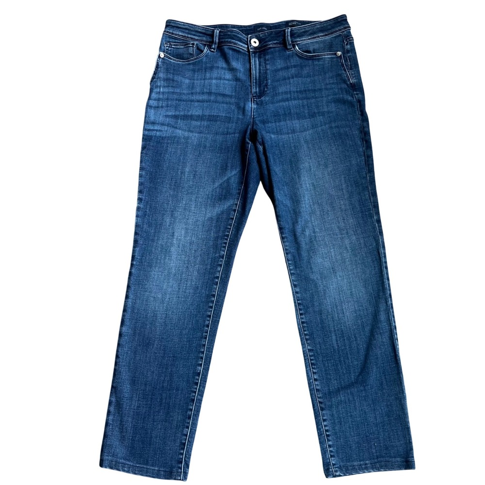 J. Jill Denim Jeans Authentic Fit Slim Ankle Womens Size 10 Blue Medium Wash 878